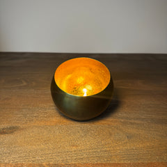 Amara Green & Gold Candle Holder