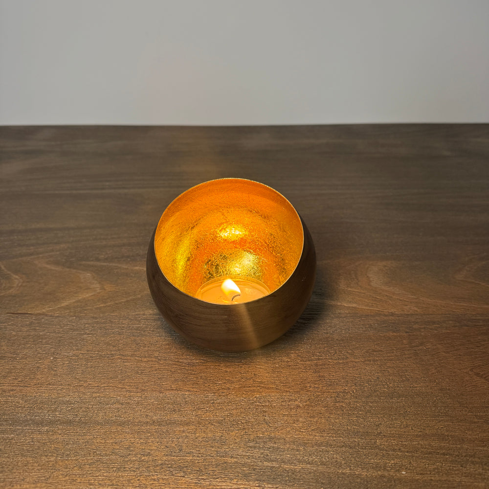 Amara Bronze & Gold Candle Holder