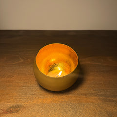 Amara Soft Gold & Gold Candle Holder