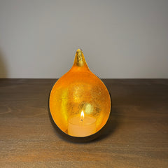 Azra Black & Gold Candle Holder