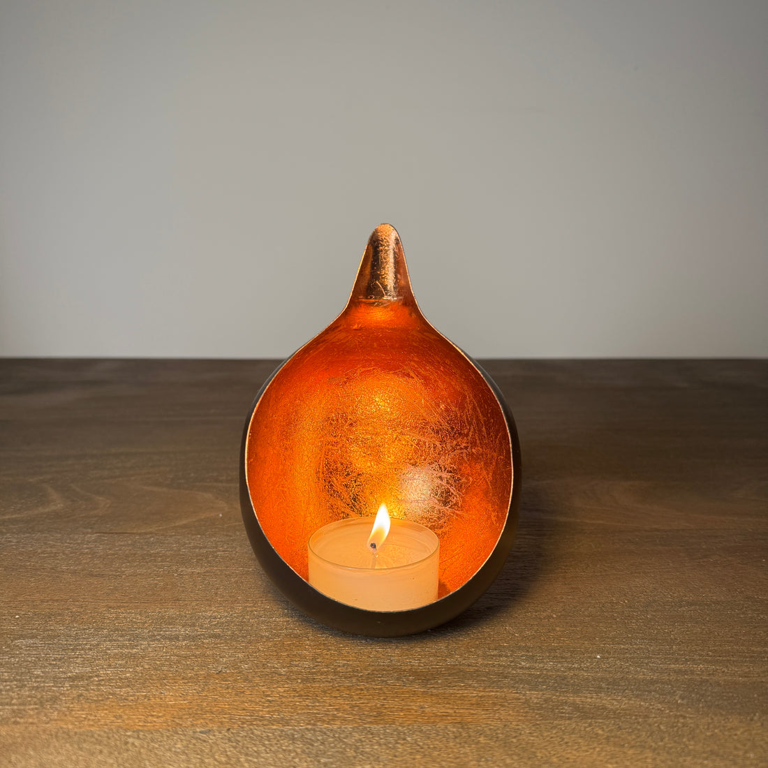 Azra Black &amp; Copper Candle Holder