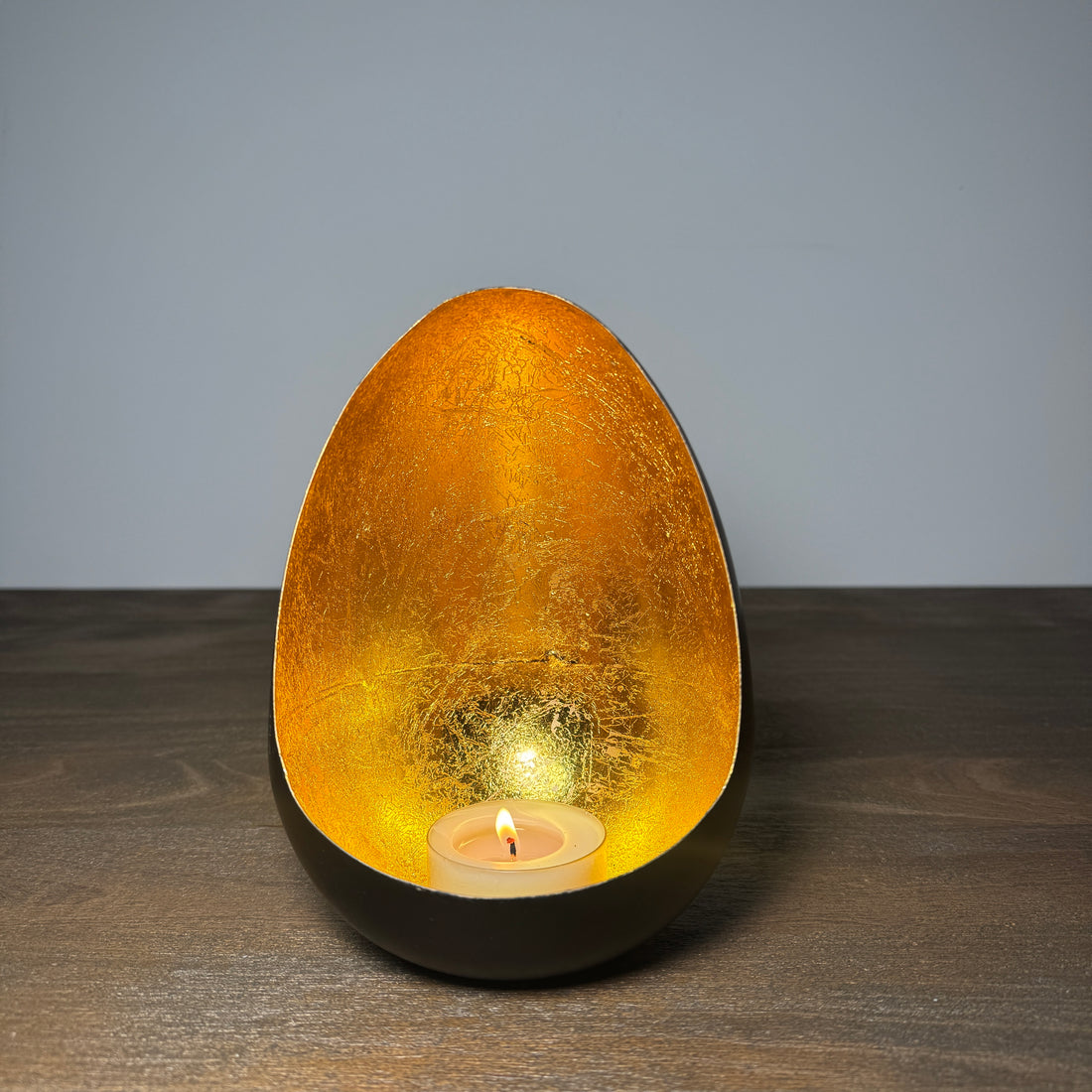 Akari Black &amp; Gold Candle Holder