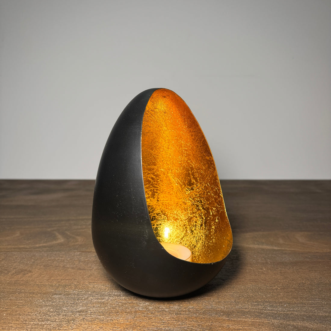 Akari Black &amp; Gold Candle Holder