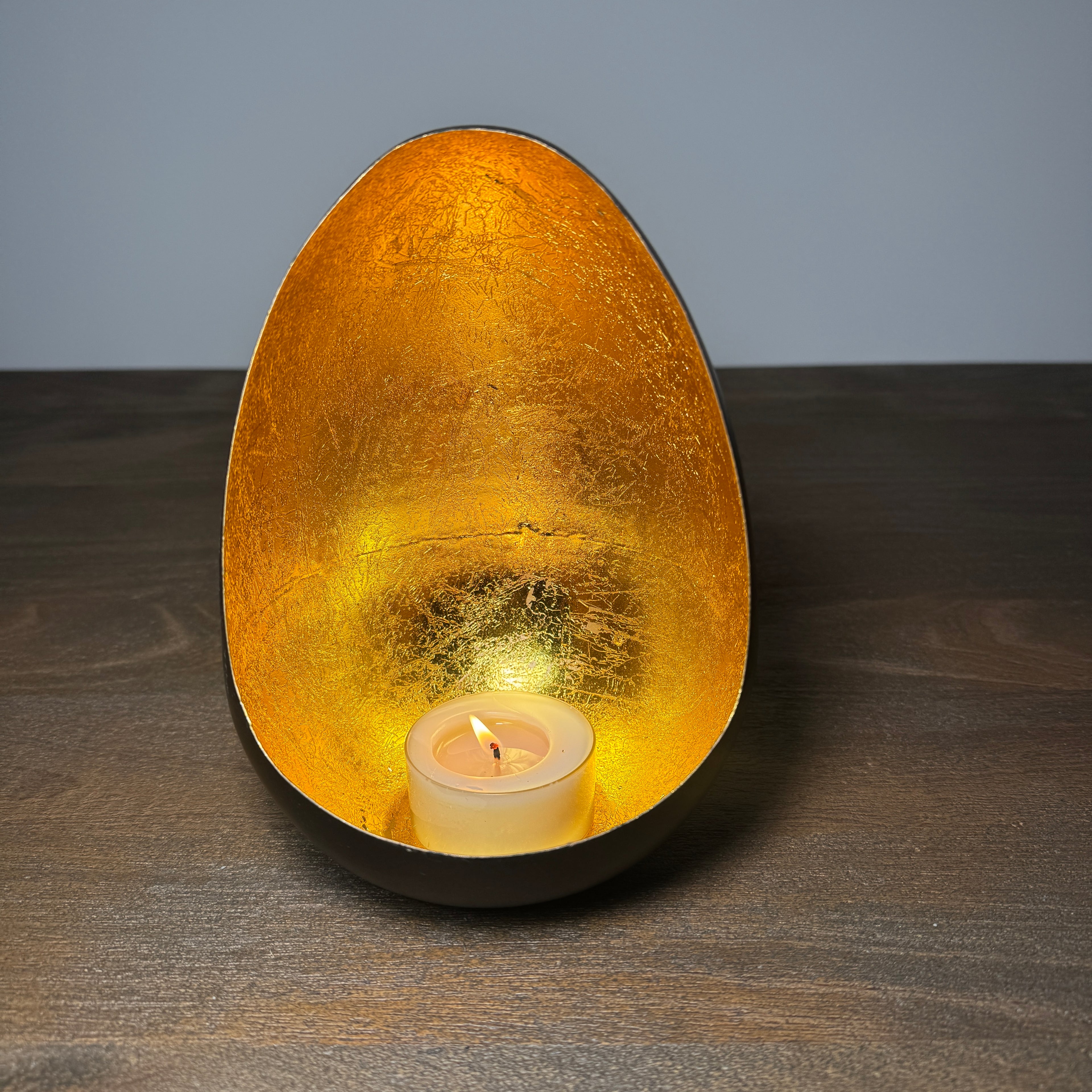 Akari Black &amp; Gold Candle Holder