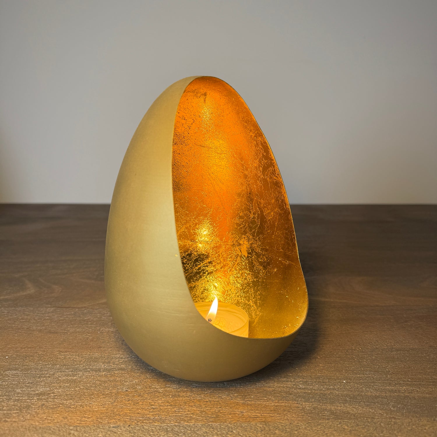 Akari Soft Gold &amp; Gold Candle Holder