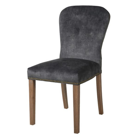 Charlie Charcoal Velvet Dining Chair