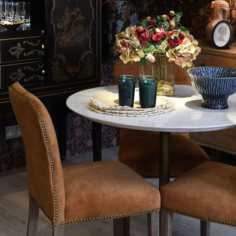 Aelia Golden Velvet Dining Chair