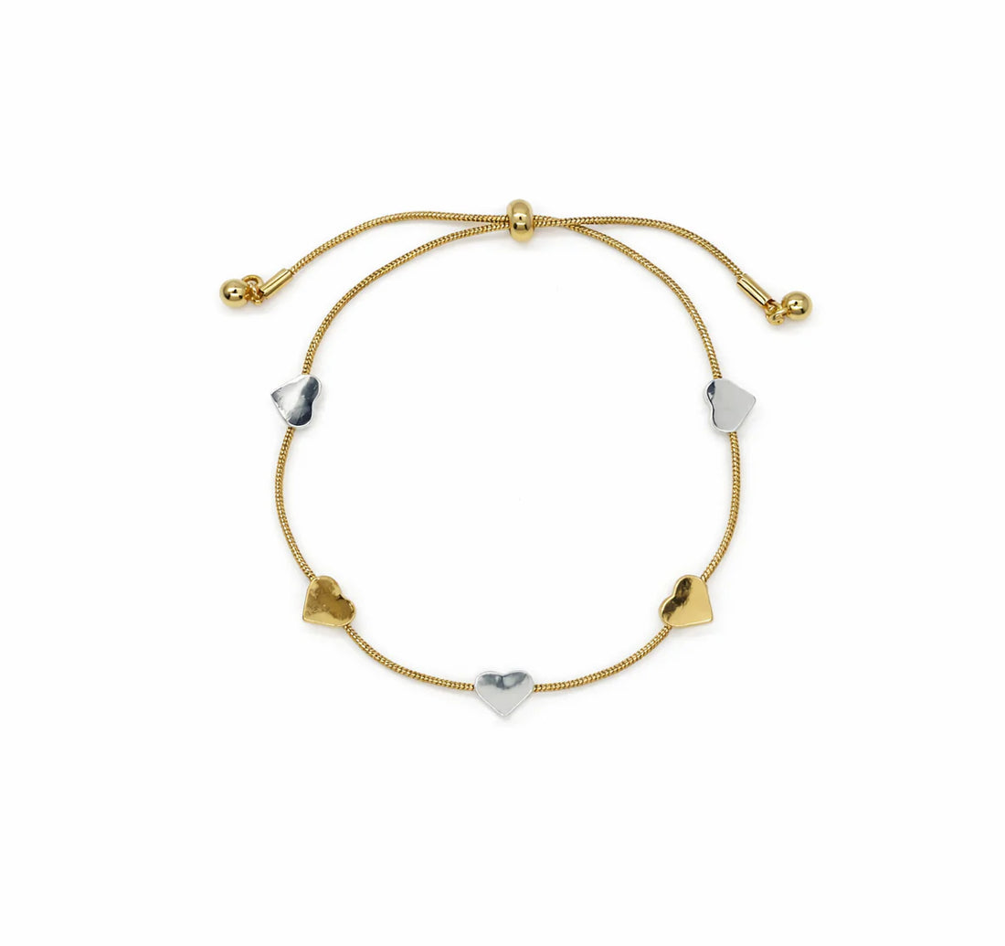 Five Hearts Slider Bracelet