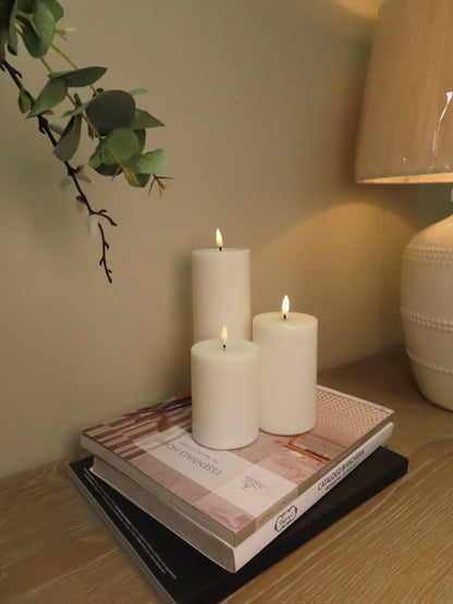 LED Candle 7.5 x 20cm - White