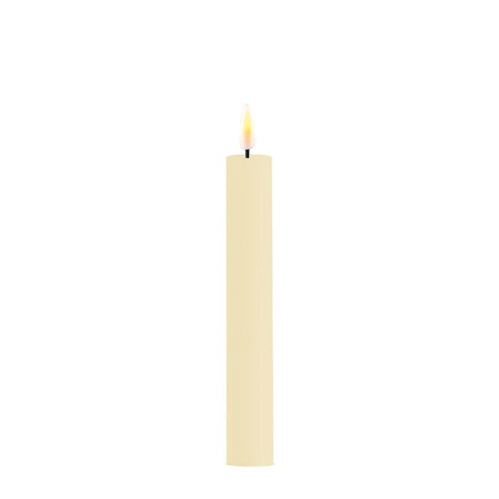 Cream LED Dinner Candle D: 2,2 * 15 cm (2 pcs.) (6 inch)