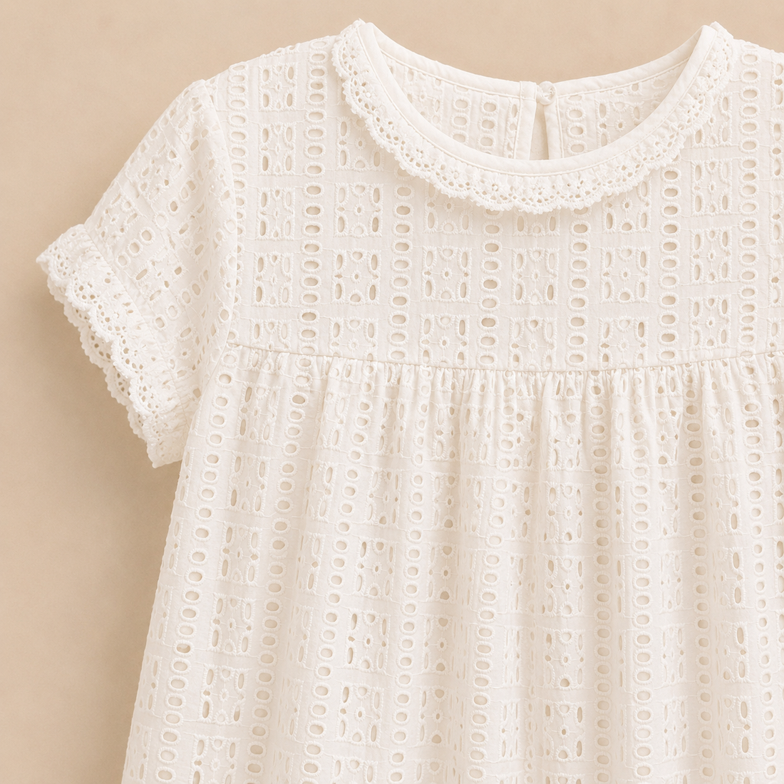 White Embroidered Christening Gown