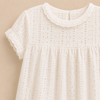 White Embroidered Christening Gown