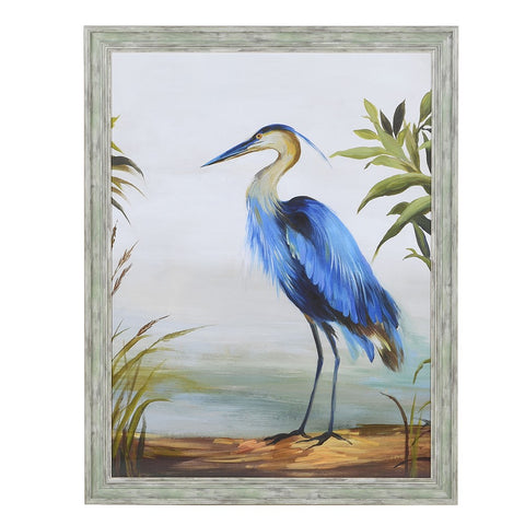 Blue Framed Heron Print