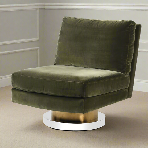 Gaia Green Swivel Accent Chair