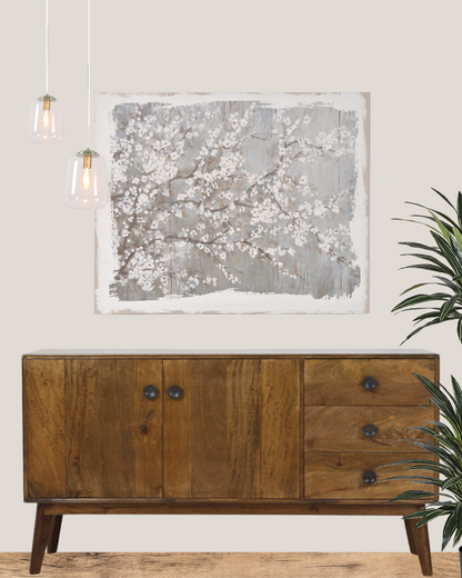 White Cherry Blossom Canvas Picture Print