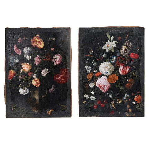 Handpainted Floral Pictures - Set of 2