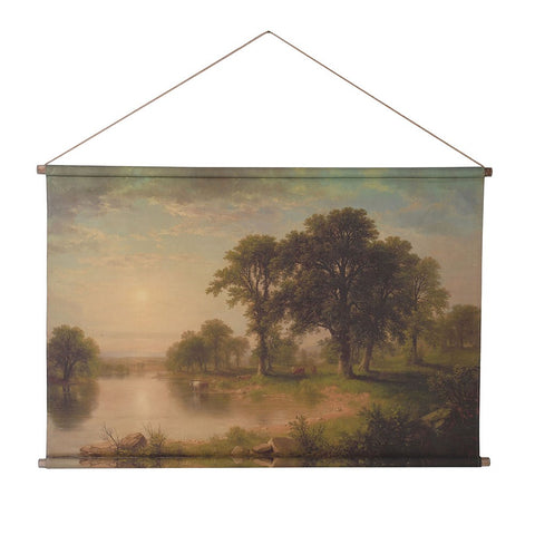 Tranquil Lakeside Hanging Canvas