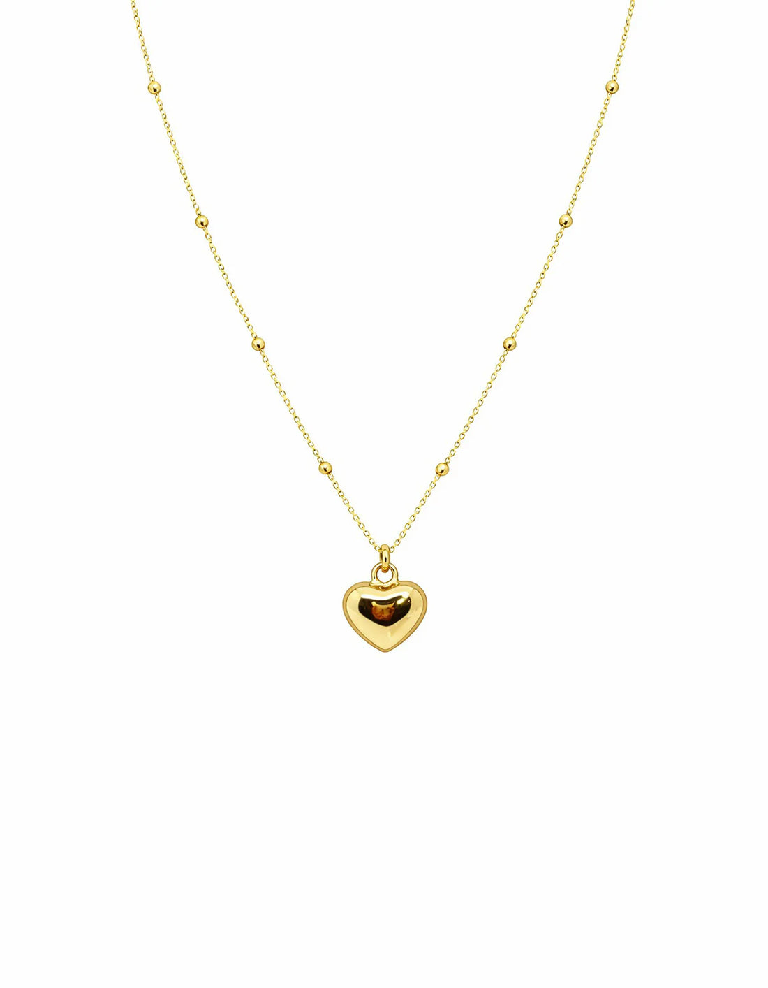 Brass Heart Pendant Necklace