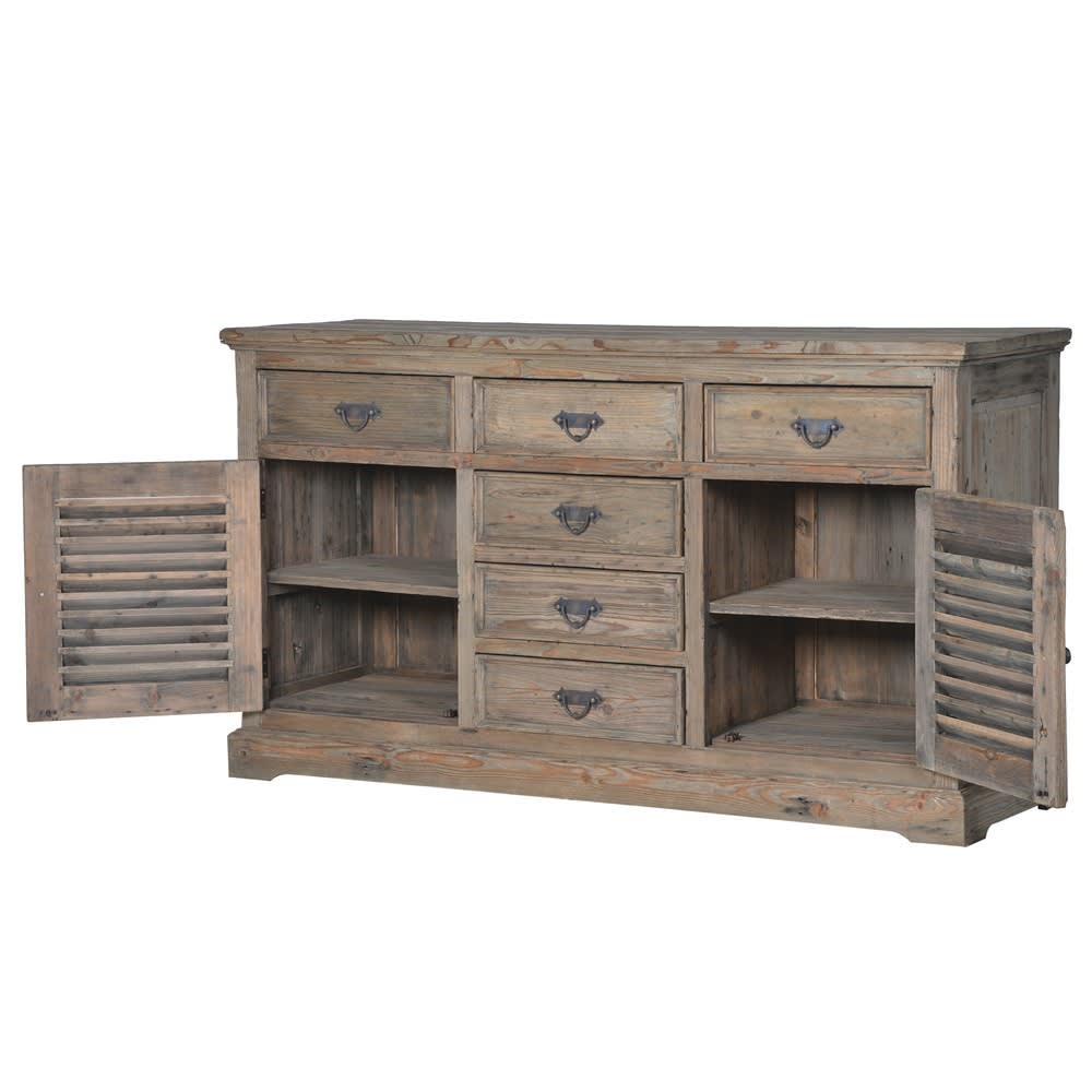 Colonial Reclaimed Louvred Sideboard 2