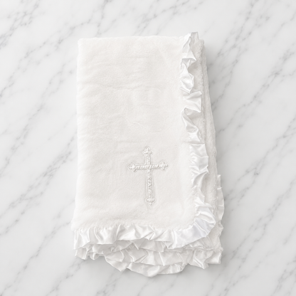 White Soft Baby Christening Wrap