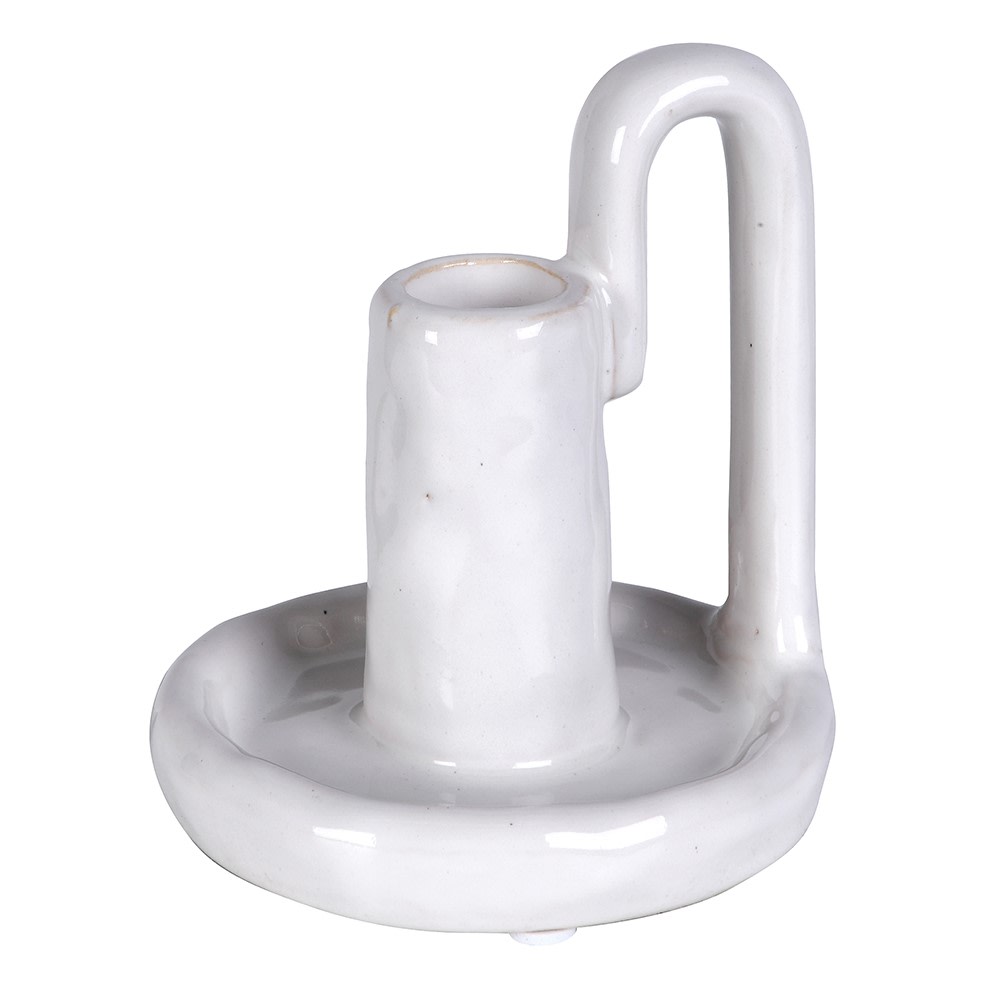 Cream Candle Holder