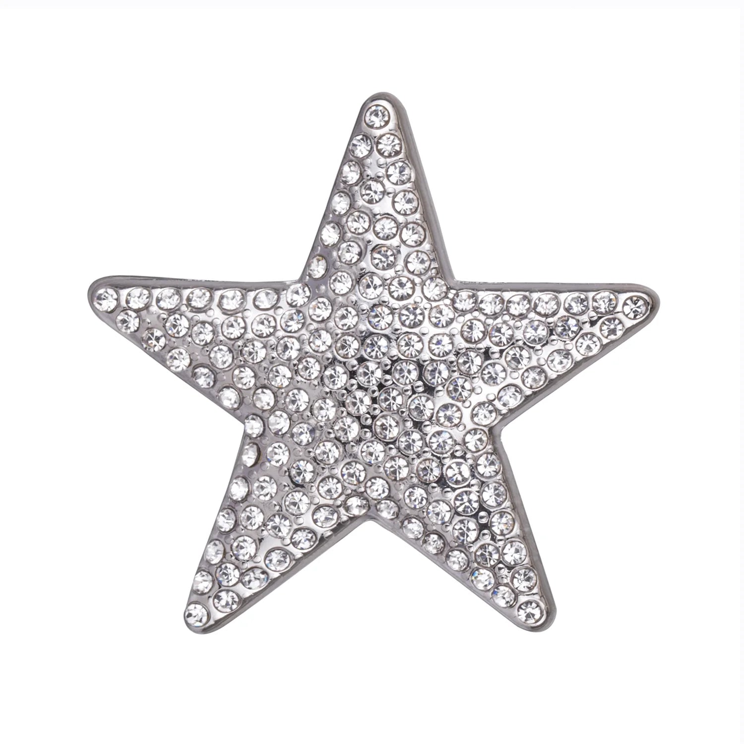 Silver Star Magnetic Brooch