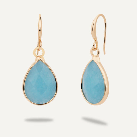 Cerulean Hook Earrings In Gold-Tone