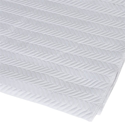 Super King White Herringbone Bedspread