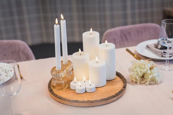 LED Candle 7.5 x 10cm - White