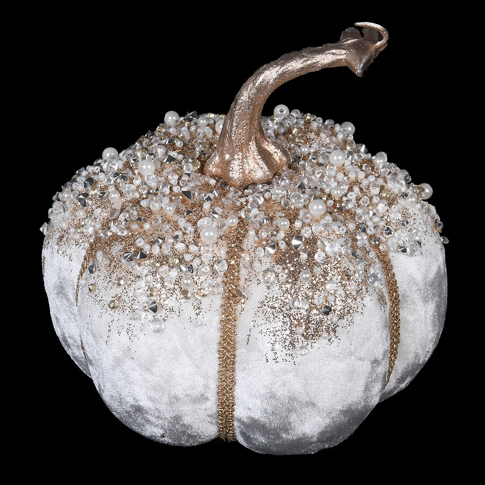 Cream Pumpkin with Beads