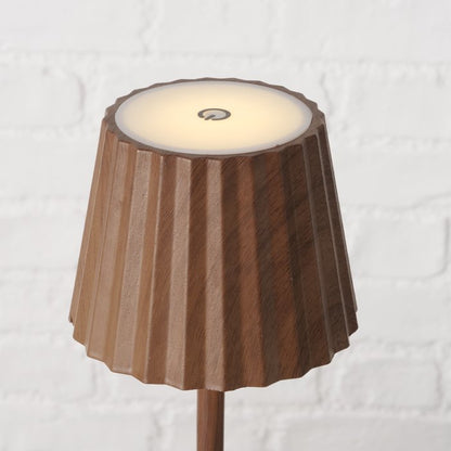 LED Table Lamp with Wood Effect