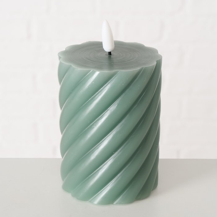 LED Twsited Candle - Green