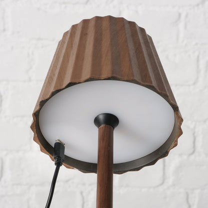 LED Table Lamp with Wood Effect