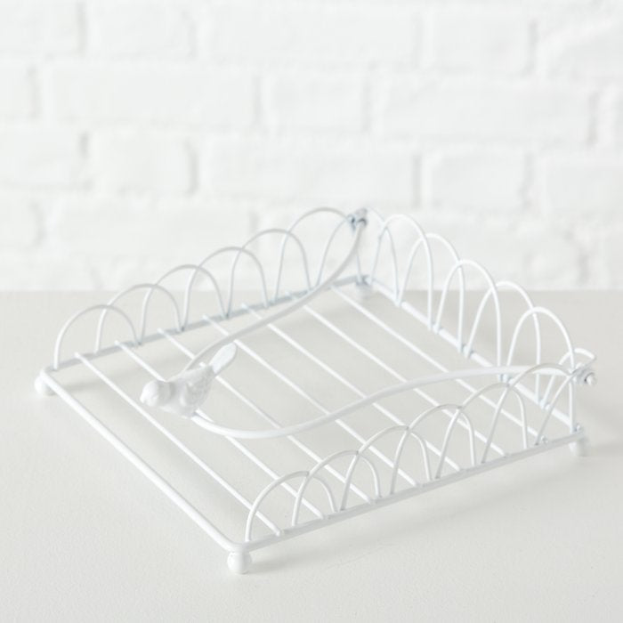 White Bird Napkin Holder