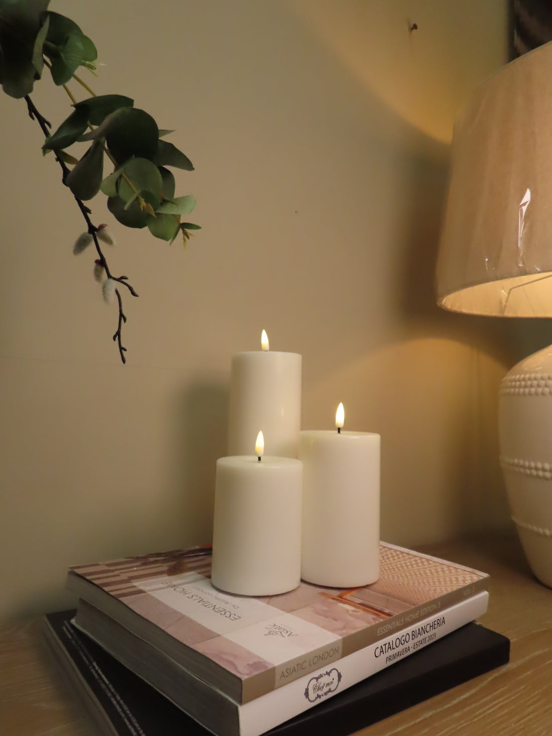LED Candle 7.5 x 20cm - White