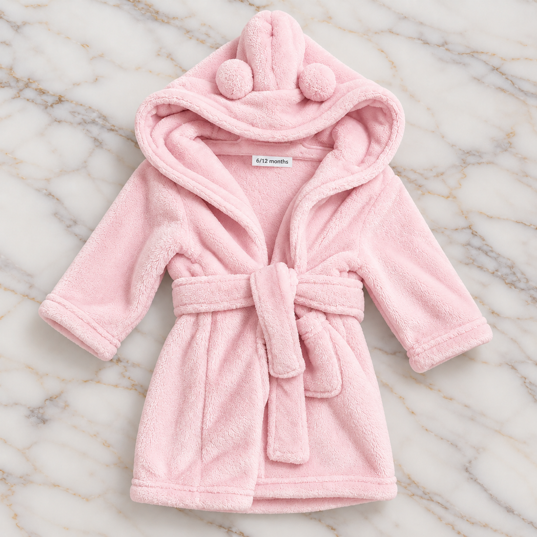 Soft Baby Dressing Gown - Pink