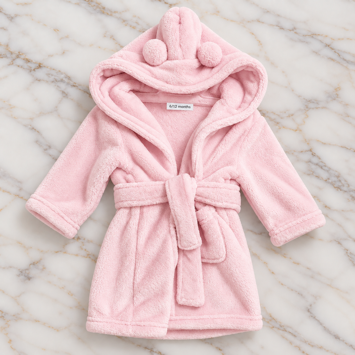 Soft Baby Dressing Gown - Pink