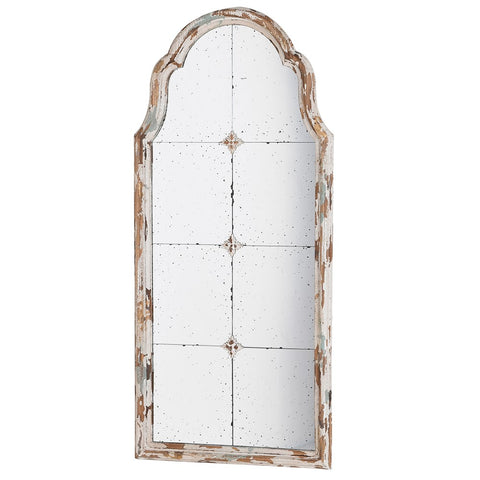 Fauna Tall Cream Distressed Mirror