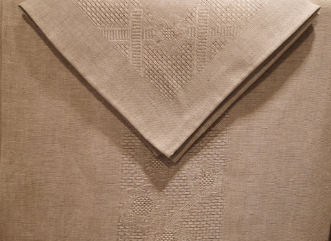 Etamine Fine Irish Linen Natural Tablecloth