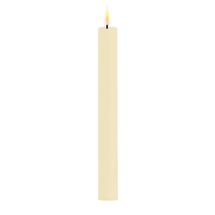 Cream LED Dinner Candle D: 2,2 * 24 cm (2 pcs.) (9,5 inch)