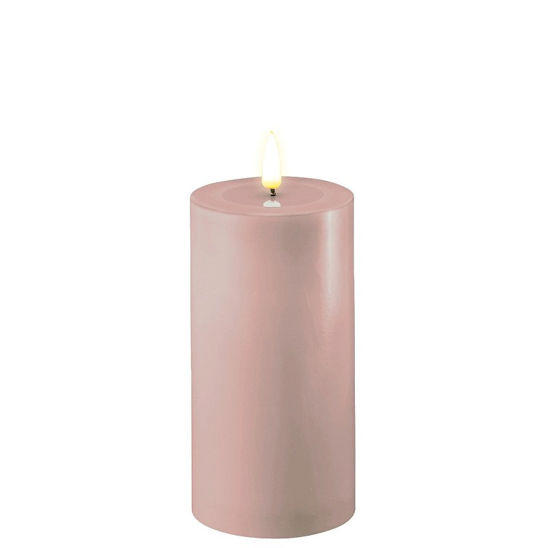 LED Candle 7.5 x 15cm - Rose Pink