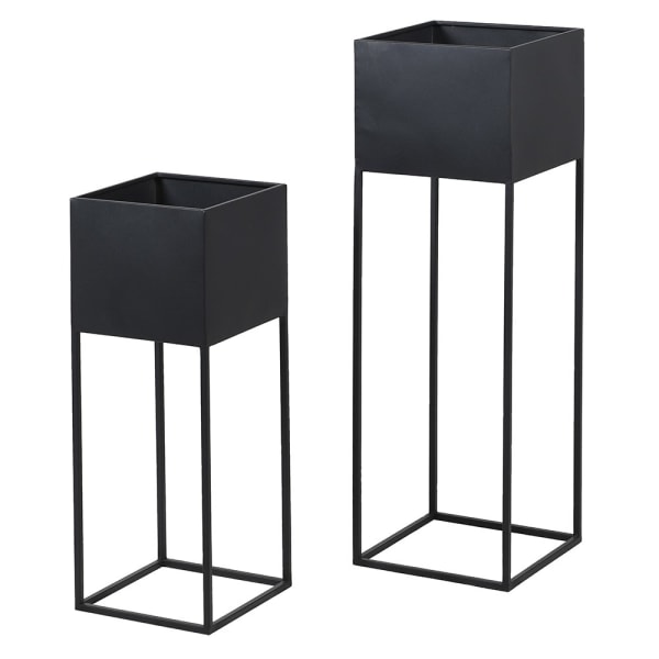 Set of 2 Square Planters On Stands