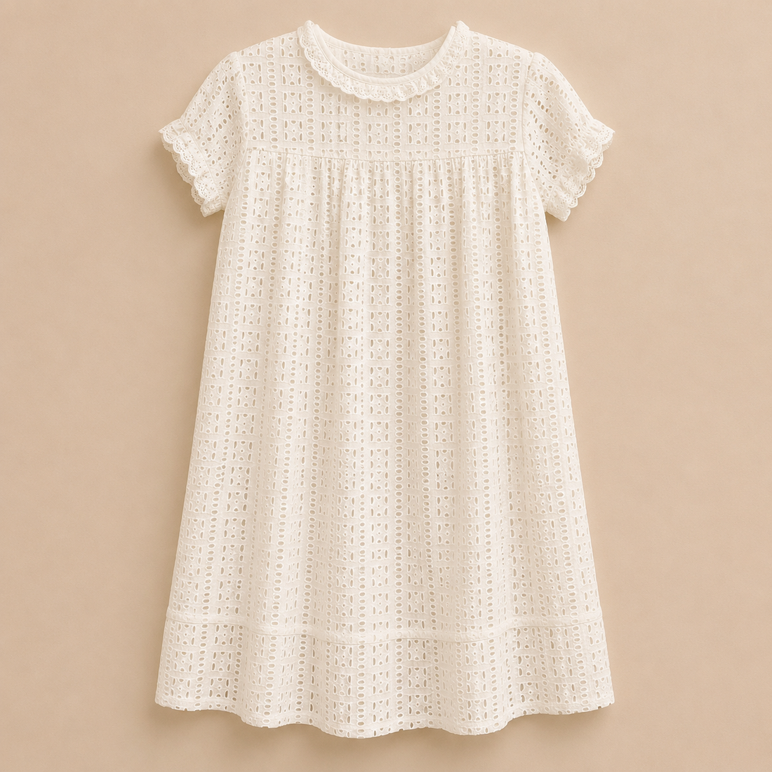 White Embroidered Christening Gown