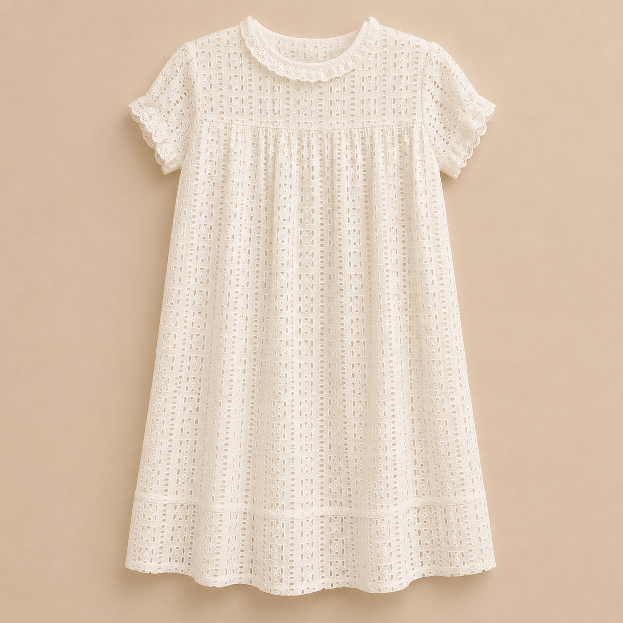 White Embroidered Christening Gown