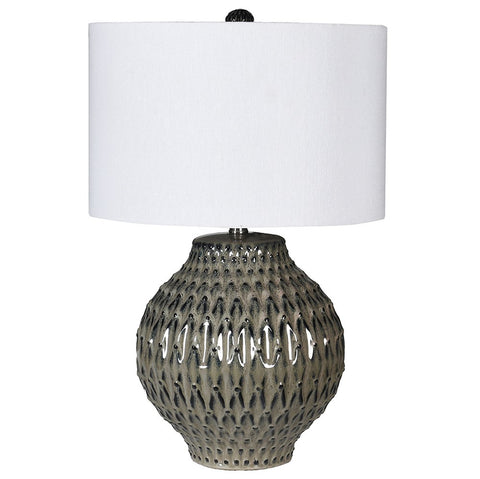 Parker Glaze Table Lamp with Linen Shade