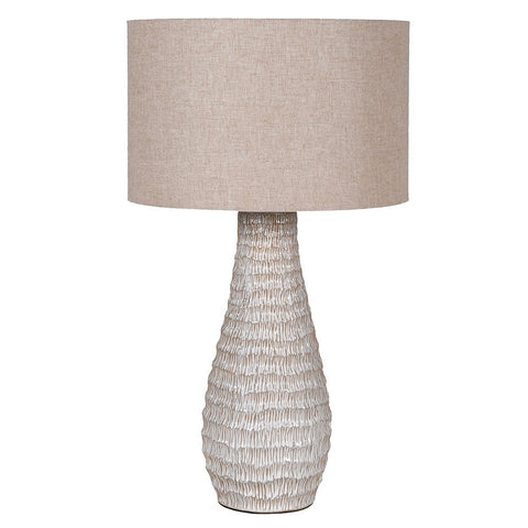 Brynn Beige Table Lamp with Linen Shade