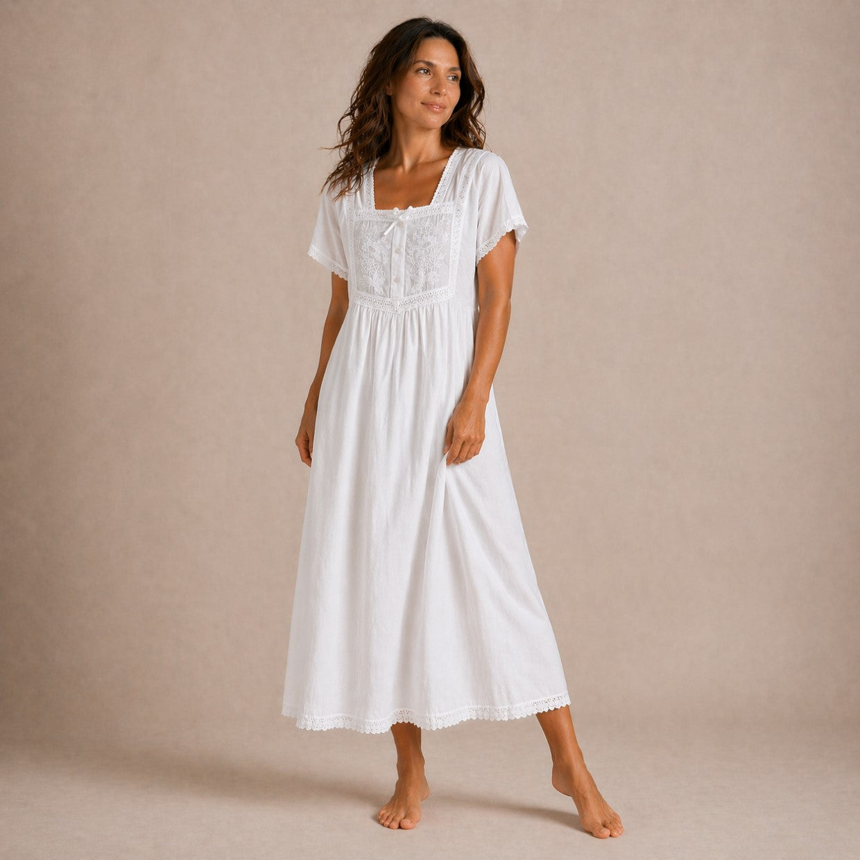 Front Panel Ladies Nightdress