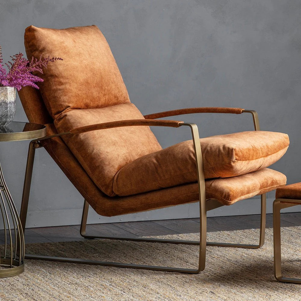 Felix Lounger Ochre Accent Chair