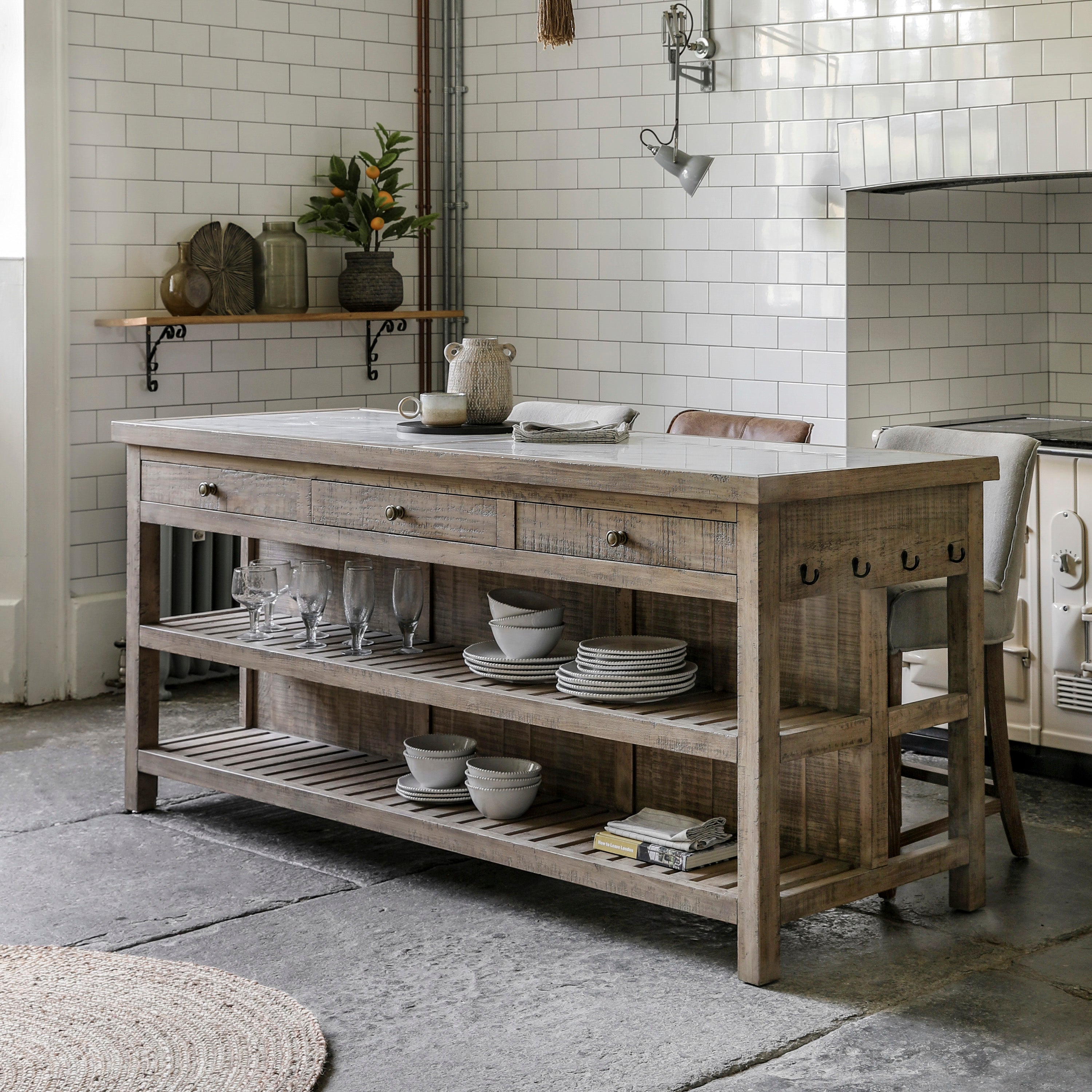 Valerie Marble Top Kitchen Island