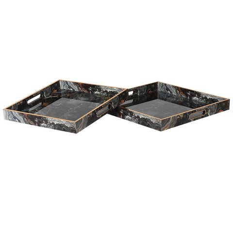 Marble Effect Square Tray